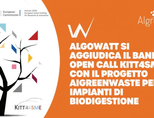 algoWatt wins the KITT4SME Open Call with the AIGreenWaste project for biodigestion plants