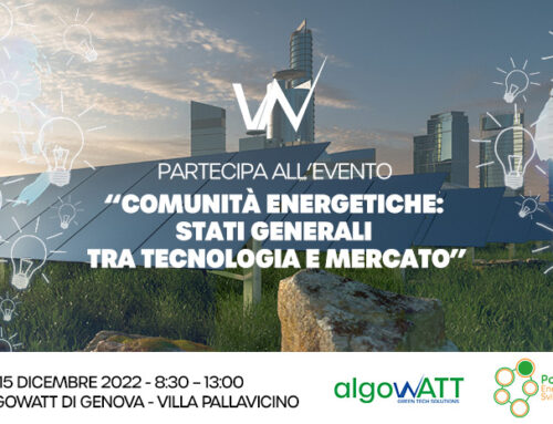 algoWatt e Polo EASS presentano l’evento “Comunità energetiche: stati generali tra tecnologia e mercato”