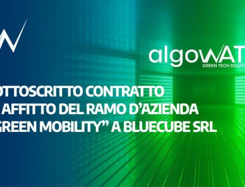 Rental agreement signed for the Green Mobility business unit to BlueCube Srl