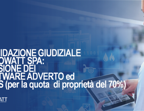 Liquidazione giudiziale algoWatt Spa: Cessione dei Software ADVERTO ed ESOS (per la quota  di proprietà del 70%)